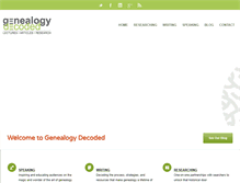 Tablet Screenshot of genealogydecoded.com